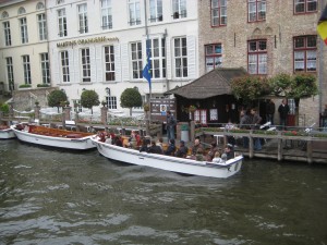 Bruges canal boats, belgium, UNESCO world heritage site, nancy d. brown