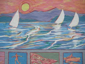 Coeur d'Alene Lake, sailboats, Nancy D. Brown, travel 