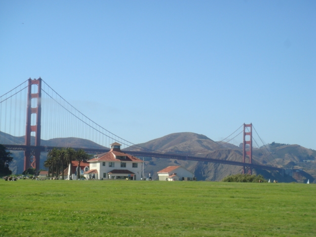GG Bridge from Presidio "Golden Gate Bridge" "San Francisco" "Presidio" neighborhood