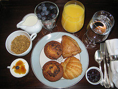 Hotel Les Mars Breakfast Tray, Nancy D. Brown photo "Hotel Les Mars Continental Breakfast"