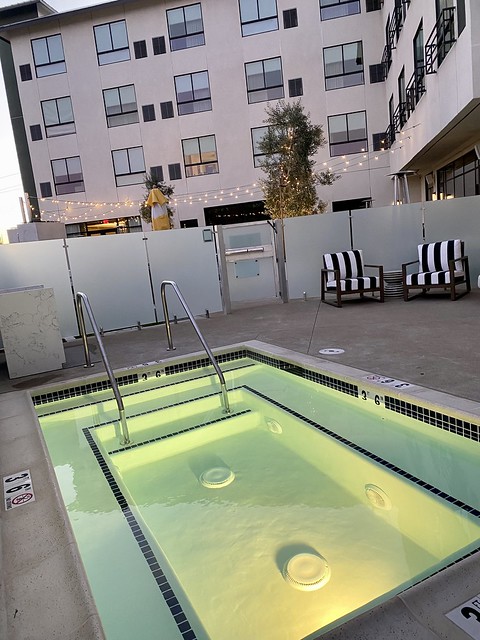 Cambria Hotel Napa Valley outdoor hot tub.