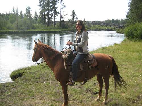 "horseback riding by Deschutes River"