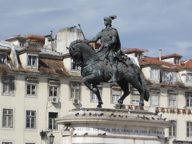 king john 1st, lisbon, portugal, statue, historical