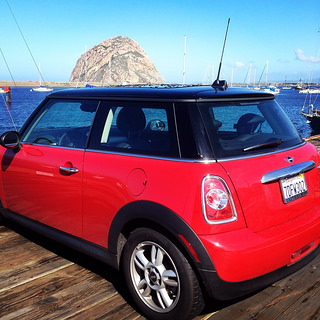 mini cooper, morro bay roadtrip