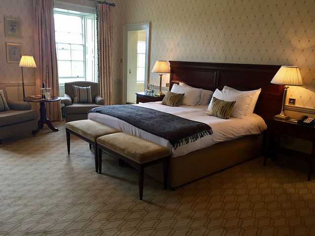 mount juliet estate, river view king room, kilkenny luxury hotel room, ireland