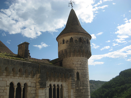 rocamadour turret, sacred art museum, southern france