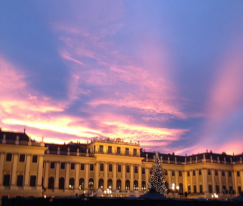 Schönbrunn Palace, Sunset, Vienna, Austria