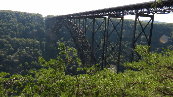 New River Gorge Bridge and its span of steel